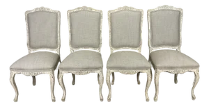 Vintage Louis XV Dining Chairs, Set of 4