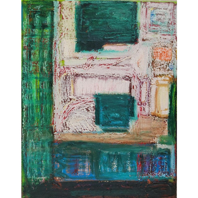 Mixed Media Abstract Expressionist Landscape - Oil and Oil Pastel on Canvas by Alexandra Swistak For Sale - Image 13 of 15