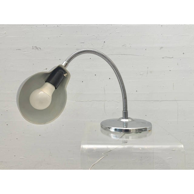 Chrome Table Lamp with Gooseneck, Italy, 1960s For Sale - Image 9 of 18