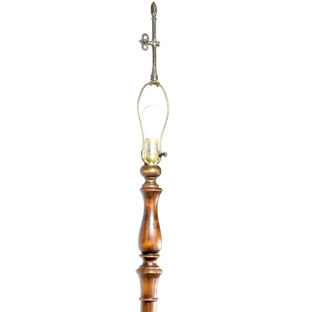Antique Turned Wood Floor Lamp For Sale - Image 11 of 11