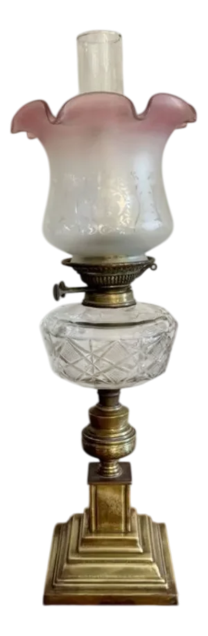 Antique Victorian Oil Lamp, 1880