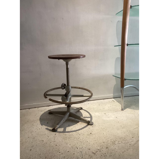 Wood Dutch Architect's Working Stool by Friso Kramer for Ahrend De Cirkel, 1960 For Sale - Image 7 of 7