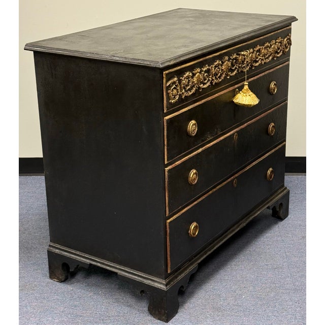 Newly Painted Rustic European Inspired Chest of Drawers For Sale In New York - Image 6 of 12