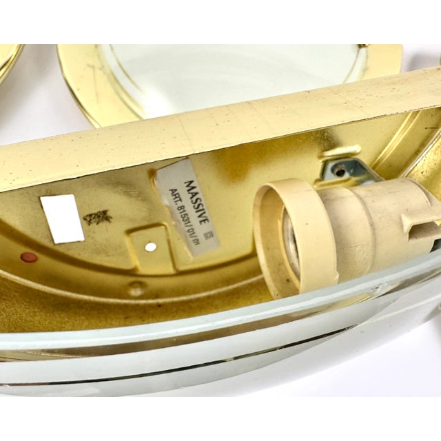 Vintage Wall Lamp in Brass & Glass from Massive, Belgium, 1970s For Sale - Image 9 of 11