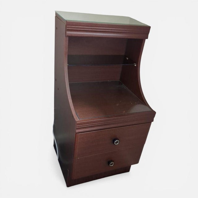 Vintage Mahogany and Formica Bedside Cabinets, Set of 2 For Sale - Image 6 of 8