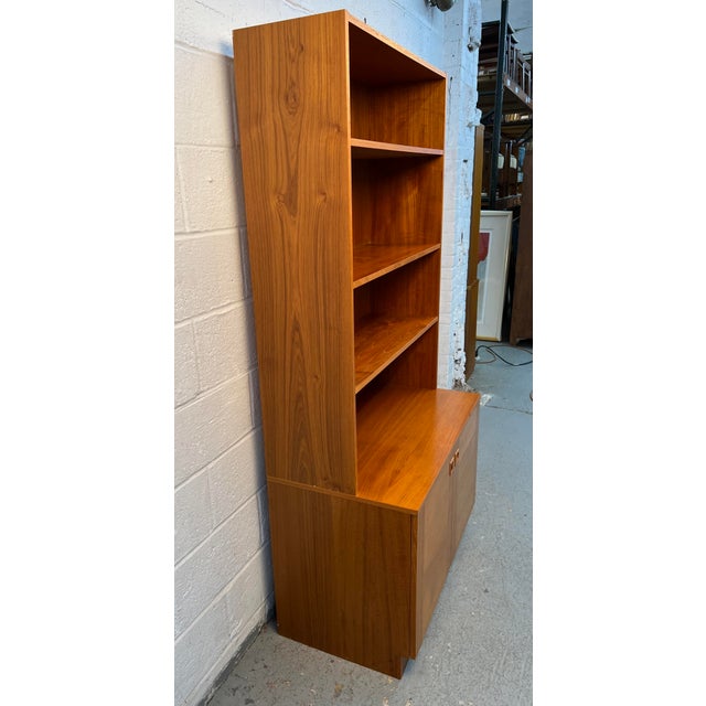 Mid-Century Modern Two-Piece Danish Teak Bookcase For Sale In New York - Image 6 of 13