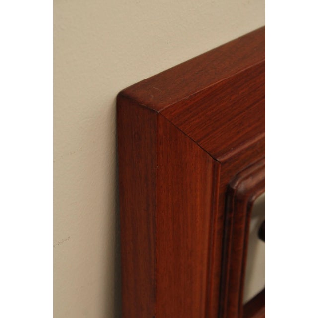 Far Eastern Furnishings Chinese Rosewood Fretwork King Size Headboard For Sale - Image 9 of 12