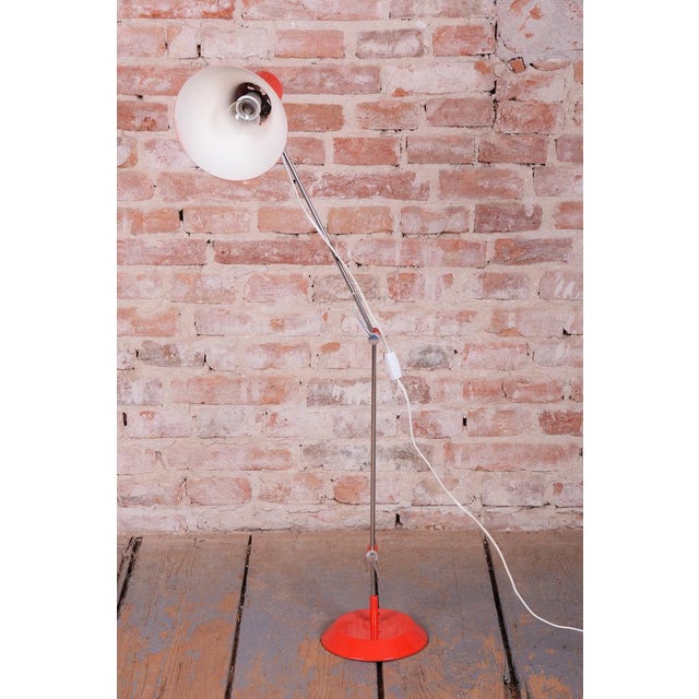 Metal Mid-Century Chrome Floor Lamp by J. Hůrka for NAPAKO, Czech, 1950s For Sale - Image 7 of 13