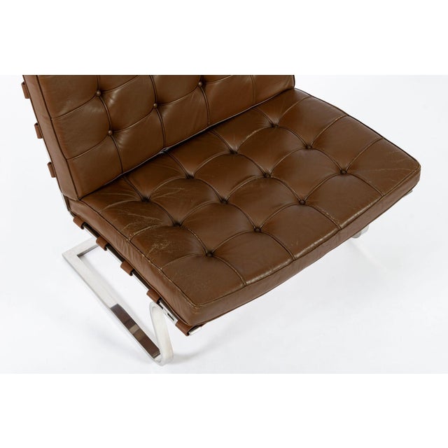 1960s Pair Vintage Brown Tugendhat Lounge Chairs by Mies Van Der Rohe for Knoll For Sale - Image 9 of 17