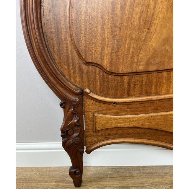 Antique French Walnut Double Bed Footboard For Sale - Image 5 of 9