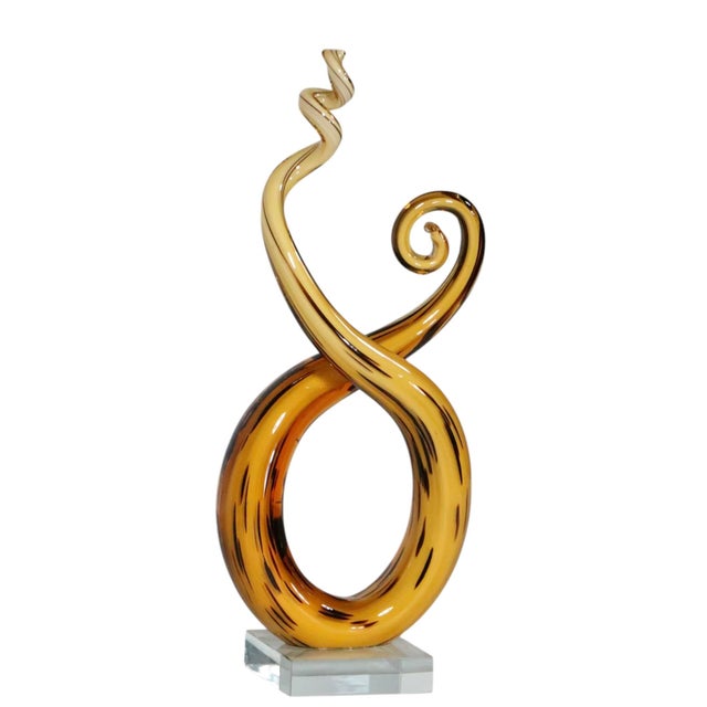 Mid-Century Modern Late 20th Century Postmodern Murano Style Art Glass Sculpture For Sale - Image 3 of 9