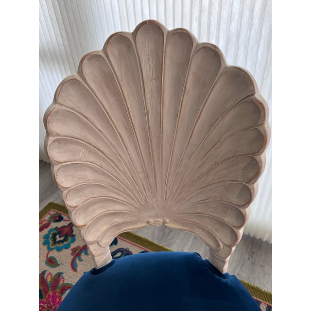 1980s Venetian Grotto Style 4 Shell Back Dining Chairs For Sale - Image 4 of 9
