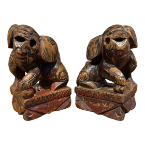 Pair of Antique Chinese Foo Dogs