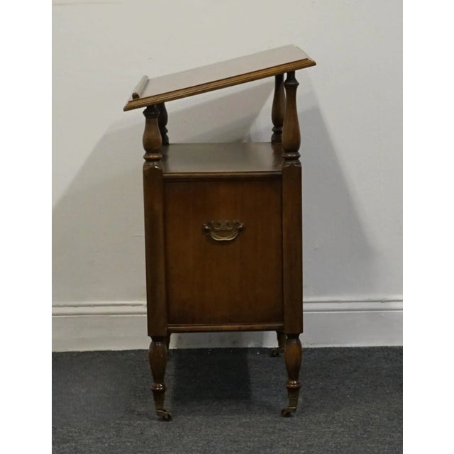 Wood Brandt Furniture Solid Antique Cherry 24" Accent End Table / Book Stand For Sale - Image 7 of 8