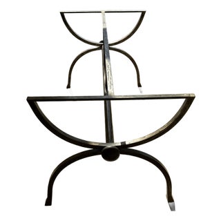 Vintage Wrought Iron Dining Table Base For Sale