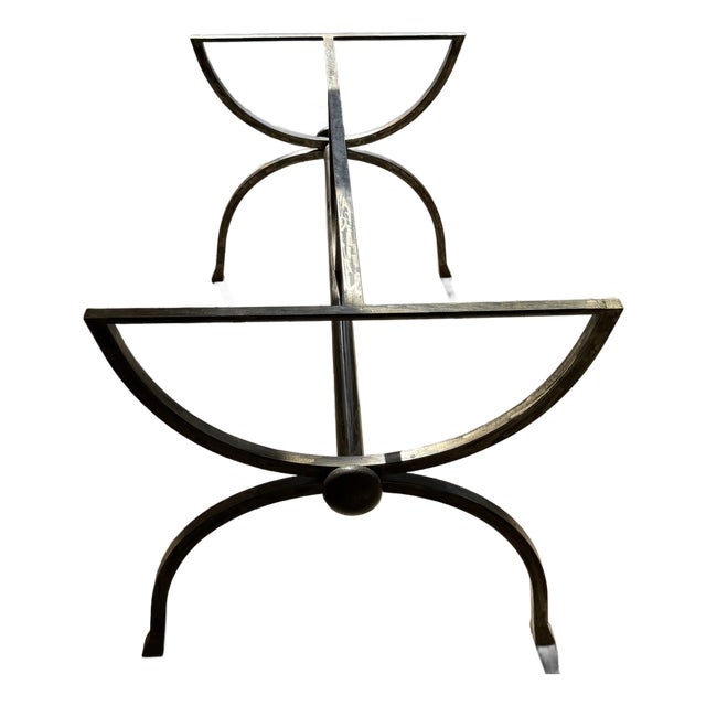 Vintage Wrought Iron Dining Table Base For Sale