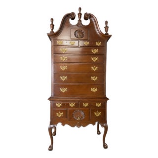 Kittinger Old Dominion Model 1780 Mahogany Chippendale Highboy For Sale