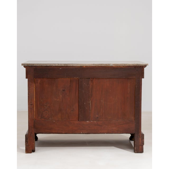 Biedermeier Marble-Top Chest of Drawers, Antique, France, Circa 1860 For Sale - Image 13 of 14