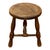French rustic stool, circa 1880. French rustic stool, circa 1900, made of oak, with three turned legs with crossbars and a...