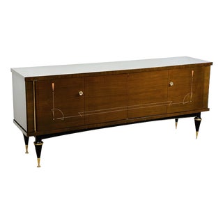 Art Deco French Mahogany Sideboard by Jacques-Émile Ruhlmann, 1940s For Sale