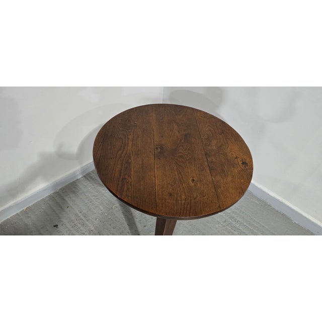 Antique Georgian Oak Cricket Table, 1790 For Sale - Image 9 of 10