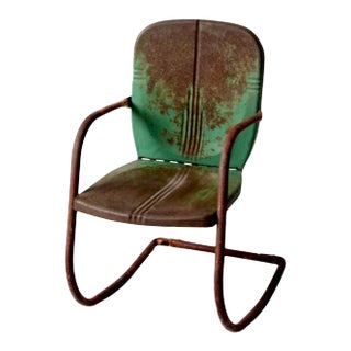 Mid-Century Metal Patio Chair For Sale