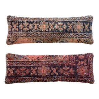Muted Tribal Rug Pillow Cover 12'' X 35'' - Set of Two For Sale