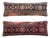 Muted Tribal Rug Pillow Cover 12'' X 35'' - Set of Two For Sale