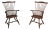 Pair Robert T. Hogg Walnut Windsor Armchairs For Sale