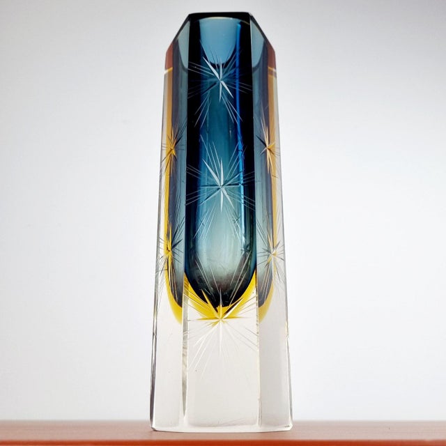 Italian Modern Sommerso Murano Glass Vase by Pagnin and Bon, 1960s For Sale - Image 3 of 12
