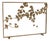 Aged Gold Ginkgo Fireplace Screen Iron For Sale