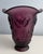 Glass Satin Glass Poppy Relief Vase With Flared Rim For Sale - Image 7 of 11