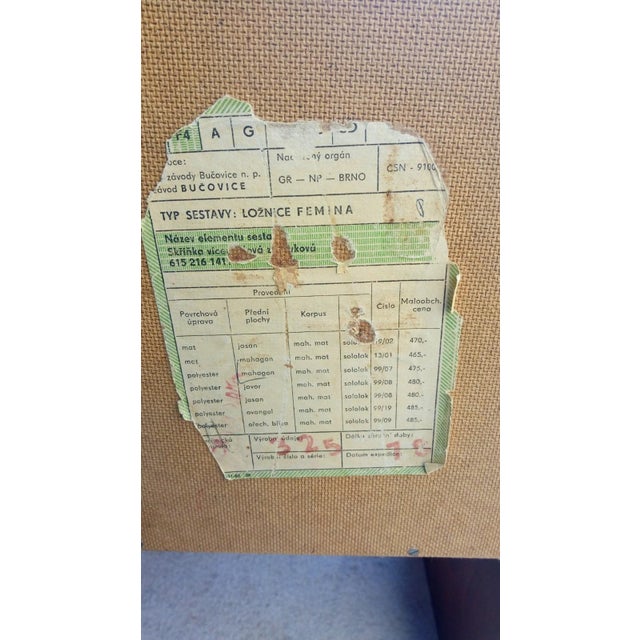 Bedside Tables, Stool and Dressing Table by Jindřich Halabala, 1970s, Set of 4 For Sale - Image 16 of 17