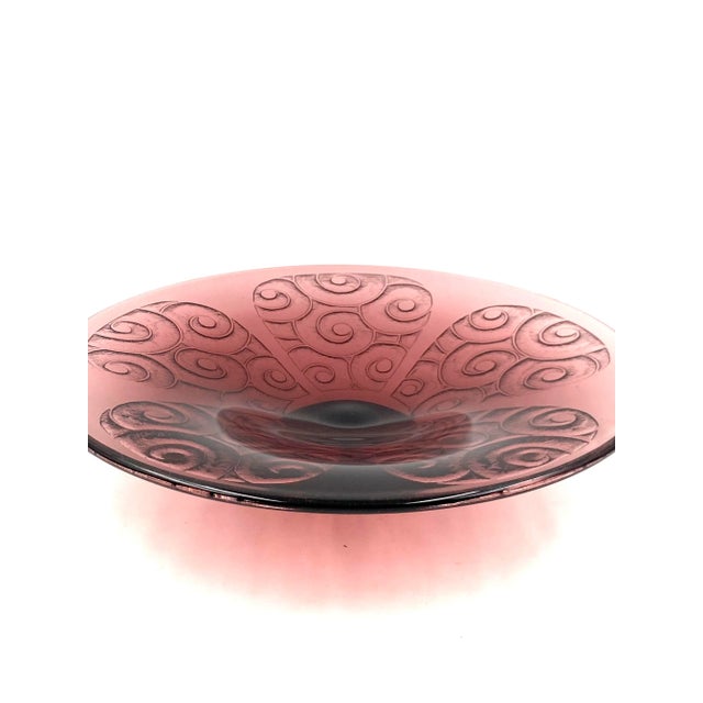 Violet Charles Schneider, Important Art Deco Violet Glass Centerpiece, Le Verre Francais, France 1930s For Sale - Image 8 of 13