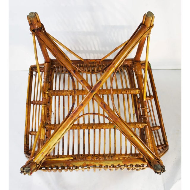 1960s 1960s Mid-Century Italian Pencil Reed Lounge Chair For Sale - Image 5 of 12