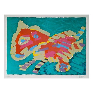 Karel Appel, Luminous Cat, 1978, LIthograph For Sale