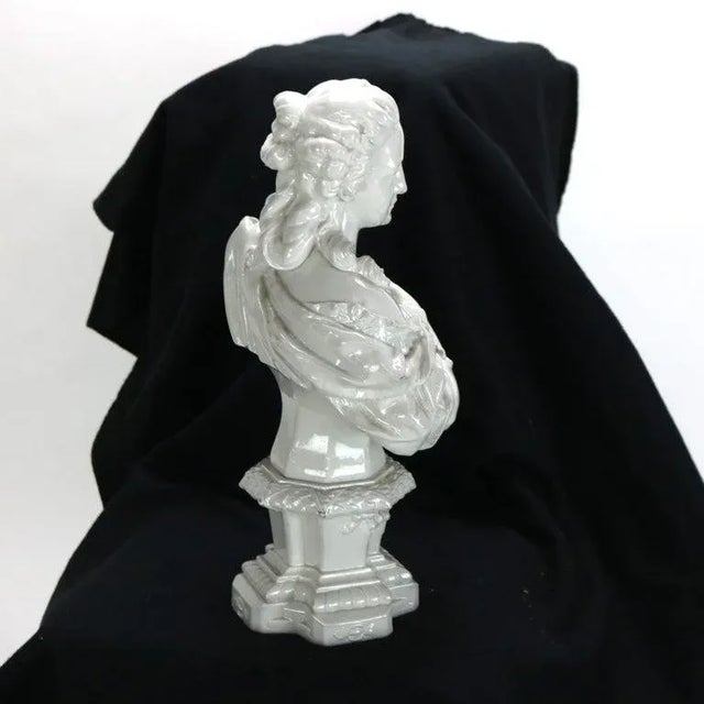 Antique Blanc De Chine Classical Pottery Bust of a Woman Signed C1890 For Sale - Image 13 of 18