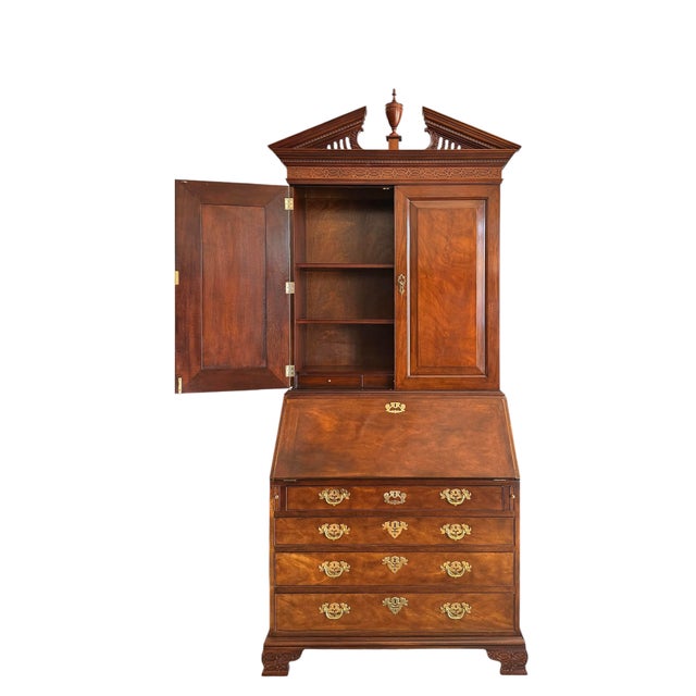 Late 20th Century Chippendale Style Mahogany Secretary From the “Historic Charleston” Collection by Baker Furniture For Sale - Image 5 of 11