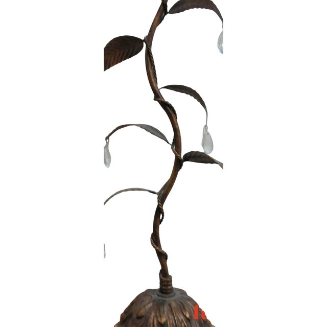 1980s 1980s Fine Arts Lamps Gold Gilt Italian Metal Wine Acanthus Table Lamp Light B For Sale - Image 5 of 11