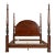 Henredon Georgian Carved Cherry Wood King Size Poster Bed For Sale