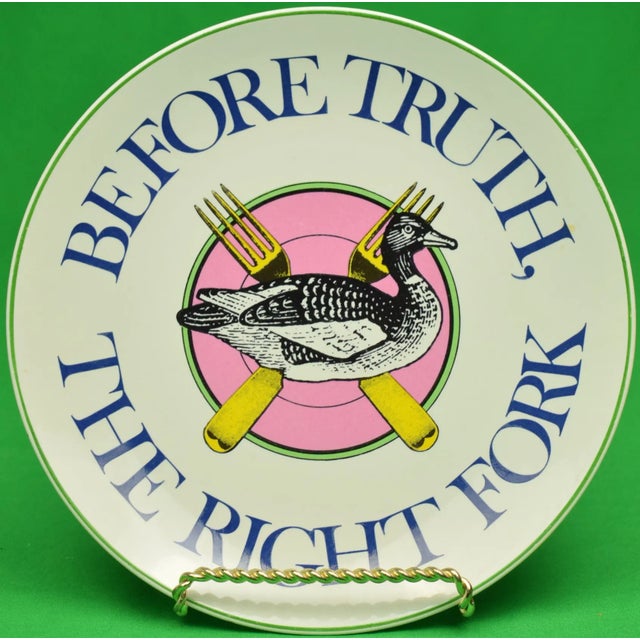 Ceramic Set of 6 Vintage Official Preppy Plates For Sale - Image 7 of 7