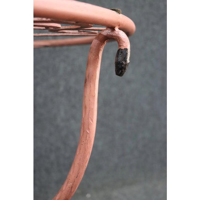 Metal Salmon Garden Table Base For Sale - Image 7 of 9