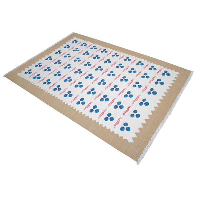 Turkish Silk Rug Kilim Hand Woven Chintemani Motif Oushak Area Rug - 4′4″ × 6′3″ For Sale - Image 9 of 18