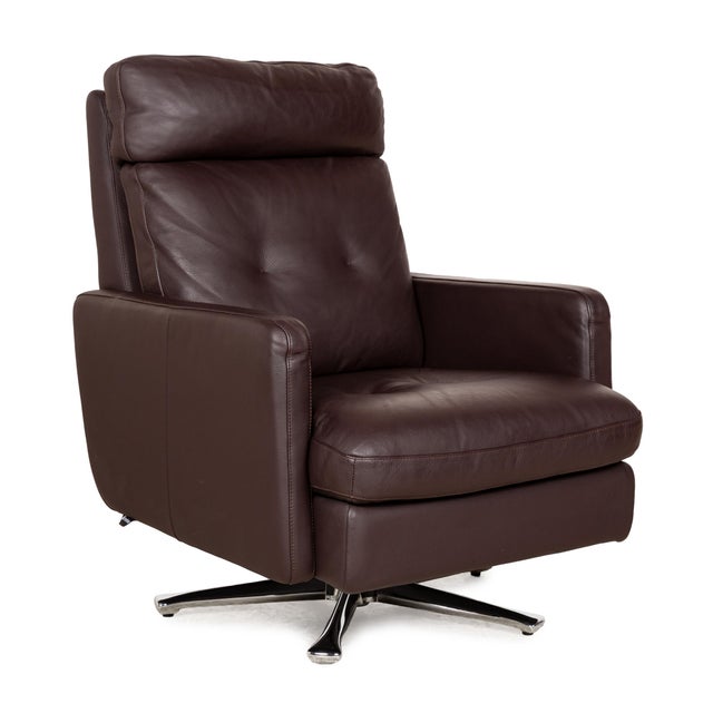 Cor Leather Armchair in Brown with Swivel Function from Conseta For Sale - Image 13 of 13