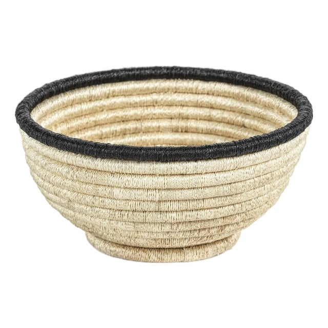 Matera Natural Coiled Abaca Bowl, Small For Sale