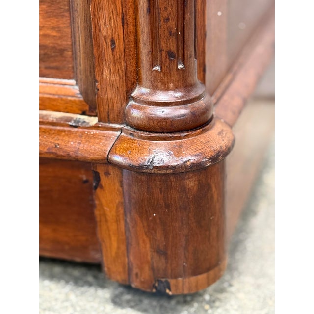 Late 19th Century Walnut and Burl Wood Commode With Marble Top For Sale - Image 11 of 12