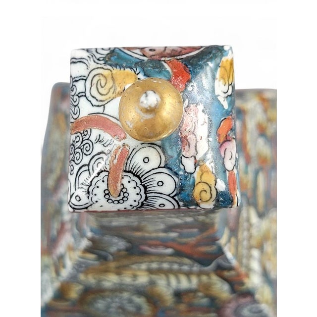 Early Ironstone Lidded Jars with Bandana Pattern from Masons, 1810-1815, Set of 2 For Sale - Image 13 of 17