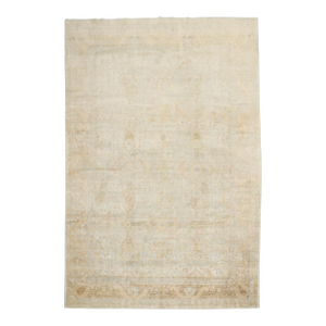 Antique Zabihi Collection Light Blue Gold Persian Kerman Carpet
