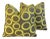 Contemporary Modern Lime Green Opuzen Circle Velvet Pillows For Sale - Image 9 of 9