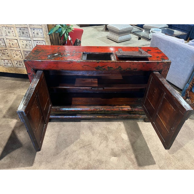Asian Style Lacquered Wood Console Table For Sale In Las Vegas - Image 6 of 6